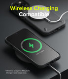 iPhone 13 Pro Case | Onyx - Black phone case on a wireless charger showing a green charging icon and 69% battery level.