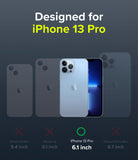 iPhone 13 Pro Case | Onyx - Comparison chart showing iPhone 13 Pro is the only compatible model among the 13 series.