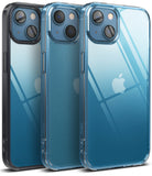 iPhone 13 Case | Fusion - Three iPhone 13 cases in black, matte blue, and clear, showcasing camera cutouts and sleek design.