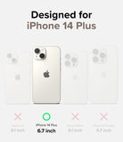iPhone 14 Plus Case | Fusion Card - Comparison chart showing iPhone 14 Plus is the only compatible model among four.