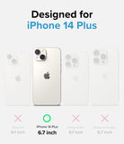 iPhone 14 Plus Case | Fusion Design - Comparison chart showing iPhone 14 Plus is the only compatible model among four.