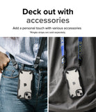 iPhone 14 Plus Case | Fusion-X - Two people wearing phones in protective cases attached to colorful neck straps.