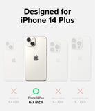 iPhone 14 Plus Case | Silicone - Comparison chart showing the iPhone 14 Plus is the only compatible model among four.