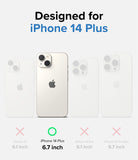 iPhone 14 Plus Case | Slim - Comparison chart highlighting the iPhone 14 Plus as the only compatible model among four.