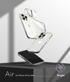 iPhone 14 Pro Max Case | Air - Floating clear phone case and iPhone 14 Pro Max in a minimalist studio setting.