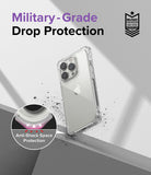 iPhone 14 Pro Max Case | Fusion Bumper - Clear phone case with reinforced corners and anti-shock protection diagram.