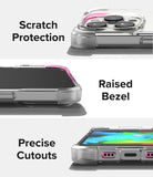 iPhone 14 Pro Max Case | Fusion Bumper - Close-ups showing scratch protection, raised bezels, and precise port cutouts.