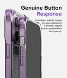 iPhone 14 Pro Max Case | Fusion Bumper - Close-up of a purple iPhone 14 Pro Max case highlighting responsive side buttons.