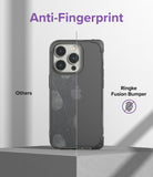 iPhone 14 Pro Max Case | Fusion Bumper - Comparison showing a scratched, smudged phone case versus a clean Ringke case.