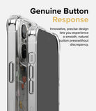 iPhone 14 Pro Max Case | Fusion Design - Close-up of a clear phone case highlighting precise, responsive side buttons.