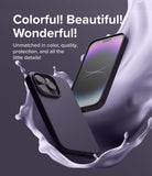 iPhone 14 Pro Max Case | Silicone - Two dark purple phone cases floating amidst a splash of light purple liquid.