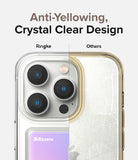 iPhone 14 Pro Case | Fusion Card - Comparison showing a clear Ringke case versus a yellowed, scratched competitor case.
