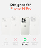 iPhone 14 Pro Case | Fusion Design - Compatibility chart showing iPhone 14 Pro highlighted with a green checkmark among other models.