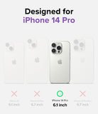 iPhone 14 Pro Case | Fusion Matte - Comparison chart highlighting the iPhone 14 Pro as the only compatible model.