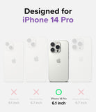 iPhone 14 Pro Case | Fusion Matte - Comparison chart highlighting the iPhone 14 Pro as the only compatible model.