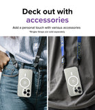 iPhone 14 Pro Case | Fusion Magnetic Matte - Two people wearing iPhone 14 Pro cases with magnetic straps attached.