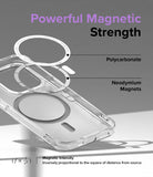 [Combo] iPhone 14 Pro | Folio Wallet Magnetic + Fusion Magnetic - Exploded view of a clear phone case showing magnetic layers.