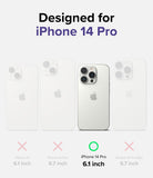 iPhone 14 Pro Case | Fusion Design - Comparison chart highlighting the iPhone 14 Pro as the only compatible model among four.