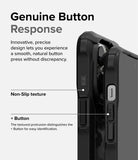 iPhone 14 Pro Case | Fusion-X - Close-up of phone case buttons highlighting non-slip texture and distinct plus button design.