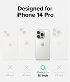 iPhone 14 Pro Case | Silicone - iPhone 14 Pro Case - Comparison chart showing iPhone 14 Pro highlighted with a green checkmark among other iPhone 14 models.