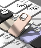 iPhone 14 Pro Case | Silicone - Multiple iPhone 14 Pro silicone cases in various colors arranged on a surface.