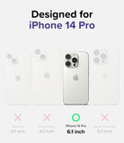 iPhone 14 Pro Case | Slim - Comparison chart showing iPhone 14 Pro is the only compatible model among the 14 series.