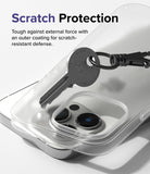 iPhone 14 Pro Case | Slim - A metal key scratches against the clear protective case covering the iPhone camera lenses.