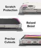 iPhone 14 Case | Fusion Bumper - Three close-ups showing scratch protection, raised bezels, and precise port cutouts.