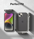 iPhone 14 Case | Fusion Matte - Multiple angles of a matte black iPhone 14 case showing front, back, and side profiles.