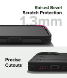 iPhone 15 Pro Max Case | Alles - Close-up of phone case showing 1.3mm raised bezel and precise port cutouts.