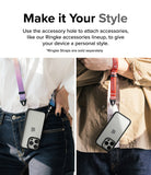 iPhone 15 Pro Max Case | Fusion Bold - Two people wearing phones with colorful lanyards attached to the case accessory holes.