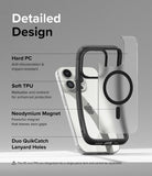 iPhone 15 Pro Max Case | Fusion Bold Magnetic - Exploded view of phone case layers highlighting PC, TPU, and magnet.