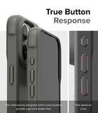 iPhone 15 Pro Max Case | Fusion Bold - Close-up of phone case buttons with notch-cutouts for tactile response.