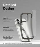 iPhone 15 Pro Max Case | Fusion Bold - Exploded view of phone case showing hard PC and soft TPU layers with text labels.