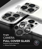 iPhone 15 Pro Max | Camera Protector Glass [2 Pack] - iPhone 15 Pro Max | Camera Protector Glass - Transparent glass covers applied to iPhone 15 Pro Max camera lenses.