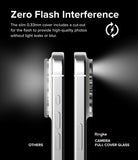 iPhone 15 Pro Max | Camera Protector Glass [2 Pack] - iPhone 15 Pro Max Camera Protector Glass - Side-by-side comparison showing clear flash light with Ringke cover.