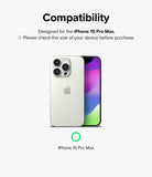 iPhone 15 Pro Max | Camera Lens Frame Glass - iPhone 15 Pro Max - Compatibility graphic showing a white iPhone 15 Pro Max with a triple-lens camera system.