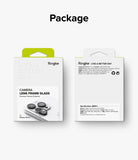 iPhone 15 Pro Max | Camera Lens Frame Glass - Front and back view of Ringke camera lens protector packaging.