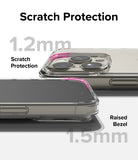 iPhone 15 Pro Max Case | Fusion - Clear case showing 1.2mm camera and 1.5mm screen raised bezels for scratch protection.