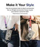 iPhone 15 Pro Max Case | Fusion Magnetic - Two people wearing iPhone 15 Pro Max cases with colorful lanyards attached.
