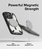 iPhone 15 Pro Max Case | Fusion-X Magnetic Matte Black - Magnetic charger attached to phone case vs falling off.