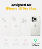 iPhone 15 Pro Max Case | Onyx Design - Comparison chart highlighting the iPhone 15 Pro Max as the only compatible model.