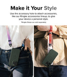 iPhone 15 Pro Max Case | Onyx Magnetic - Two people wearing dark green phone cases attached to colorful wrist and neck straps.