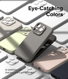 iPhone 15 Pro Max Case | Silicone Magnetic - Multiple silicone phone cases in various pastel colors arranged on a surface.