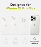 iPhone 15 Pro Max Case | Silicone Magnetic - iPhone 15 Pro Max Case - Comparison chart showing iPhone 15 Pro Max is the only compatible model with a green checkmark.