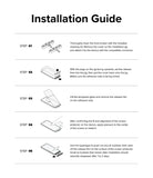 iPhone 15 Pro Max Screen Protector | Full Cover Glass - iPhone 15 Pro Max Screen Protector - Five-step illustrated guide showing how to install a screen protector using a jig.
