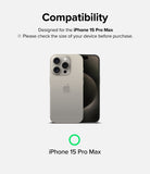 iPhone 15 Pro Max Screen Protector | Easy Slide Tempered Glass - iPhone 15 Pro Max Screen Protector - Compatibility graphic showing an iPhone 15 Pro Max with text confirming device fit.
