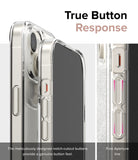 iPhone 15 Plus Case | Air - Clear phone case showing detailed notch-cutout buttons for tactile response and precise fit.