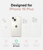 iPhone 15 Plus Case | Air - Comparison chart highlighting the iPhone 15 Plus as the correct fit among other iPhone models.