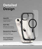 iPhone 15 Plus Case | Fusion Bold Magnetic - Exploded view of phone case showing PC, TPU, and magnetic components.
